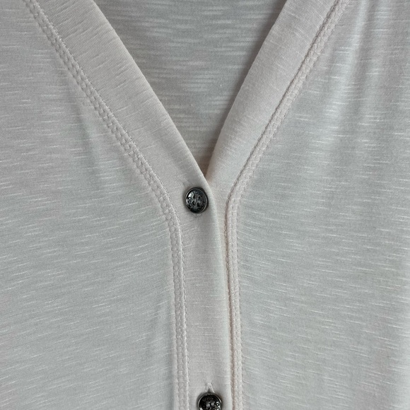 LOGO LORI GOLDSTEIN Pink Button-Up Sleeveless Cardigan w/ Pockets Medium - Picture 3 of 15